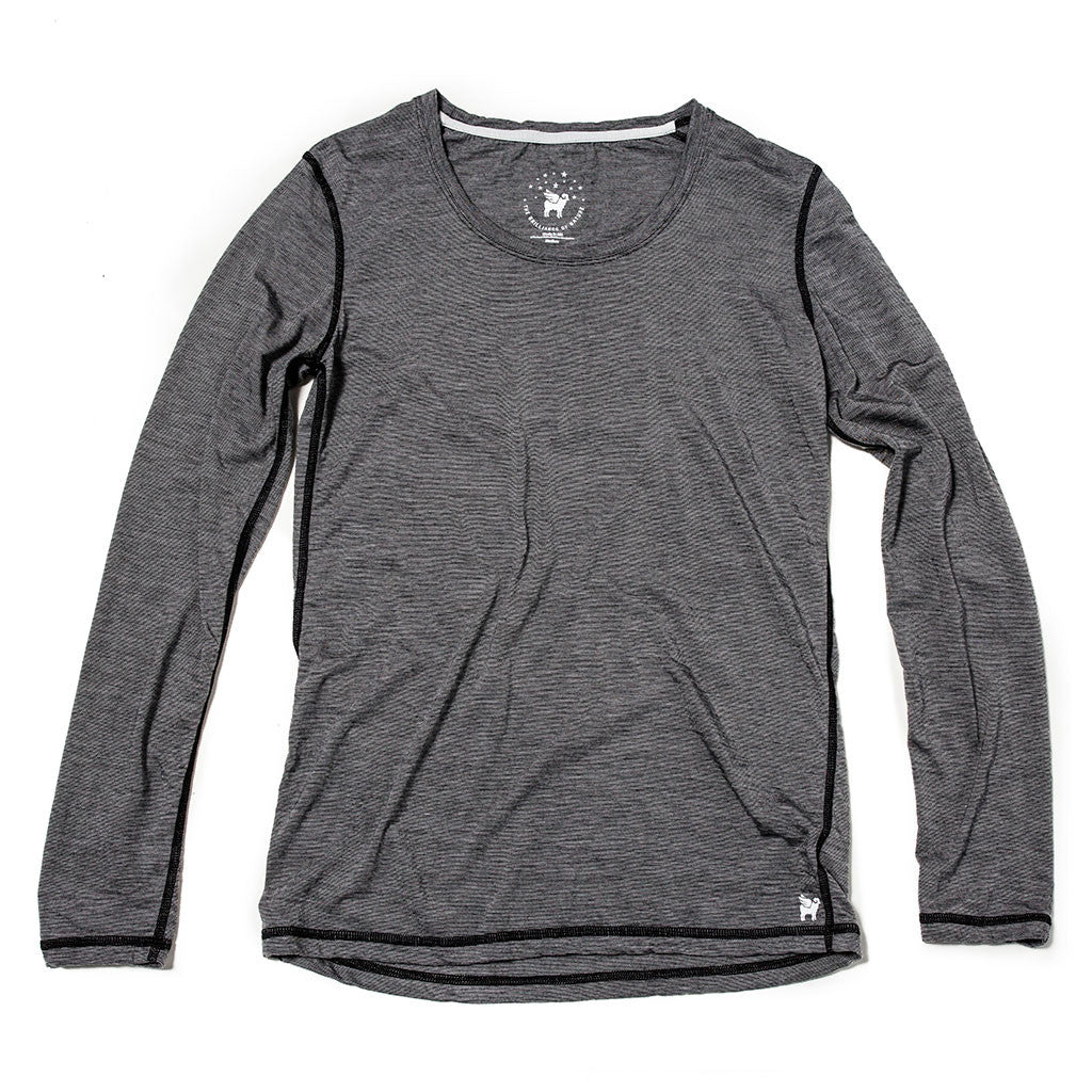 Women's Wayfarer Long Sleeve--Caviar Stripe